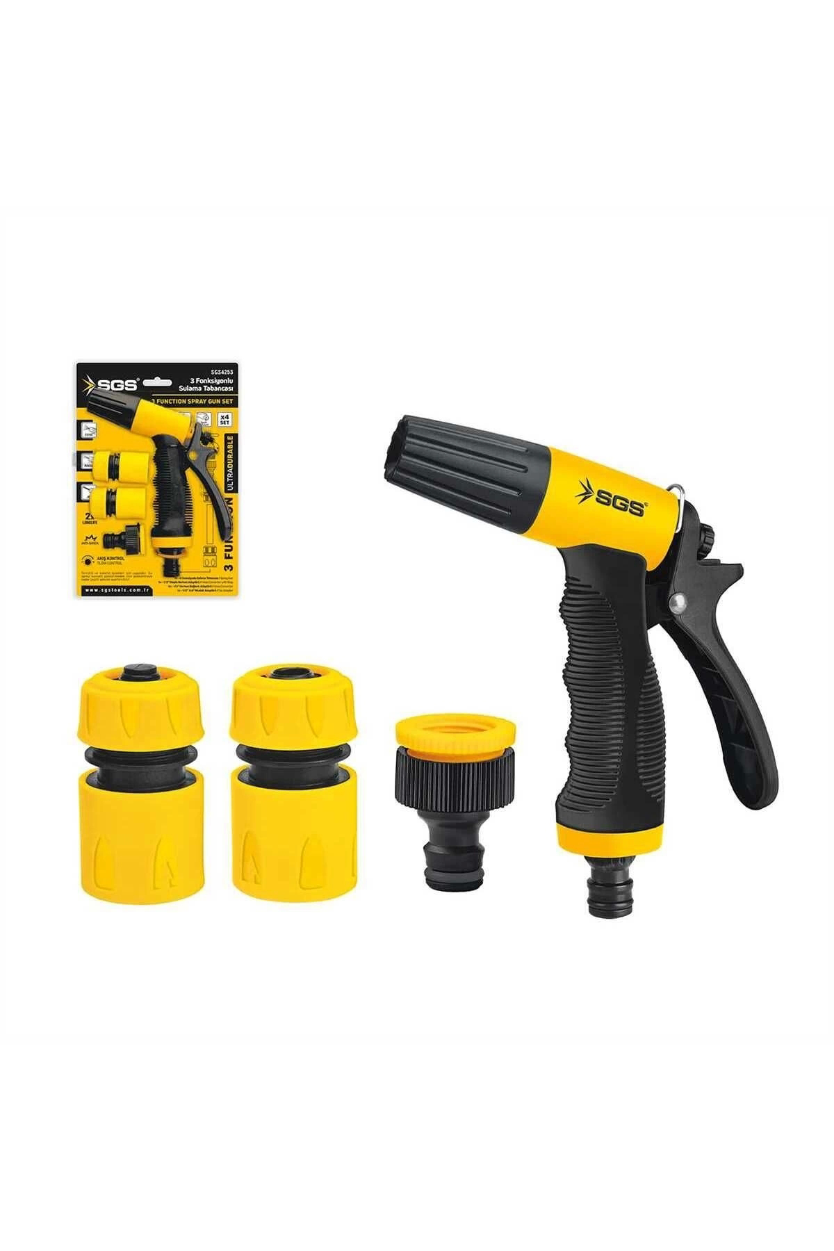 Depokon 3 Fonksiyonlu Sulama Tabancası 4 Parça Set