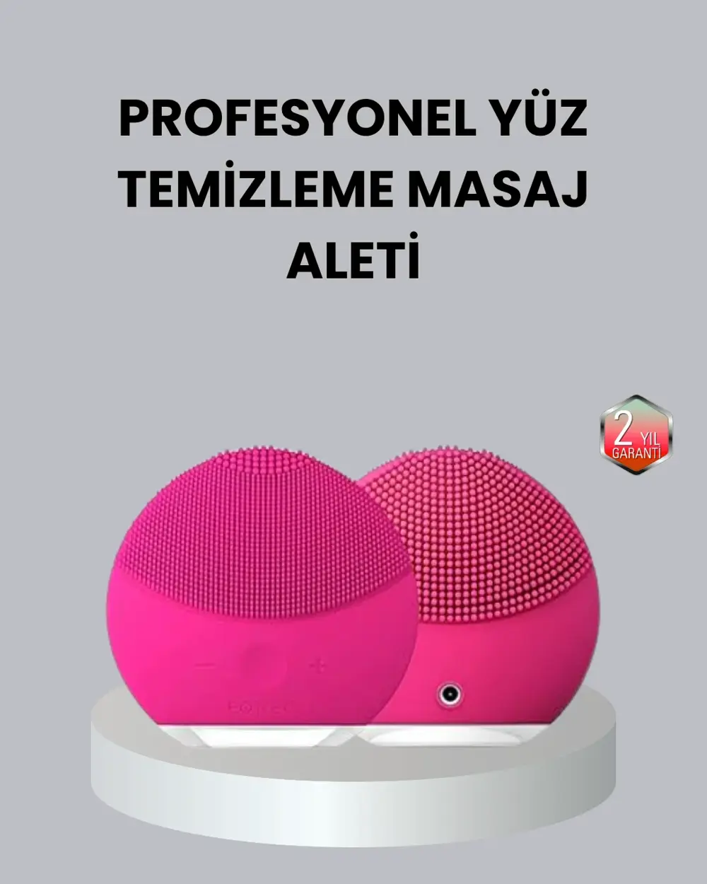 3 Fonksiyonlu Yüz Temizleme ve Masaj Cihazı – Su Geçirmez, Şarjlı