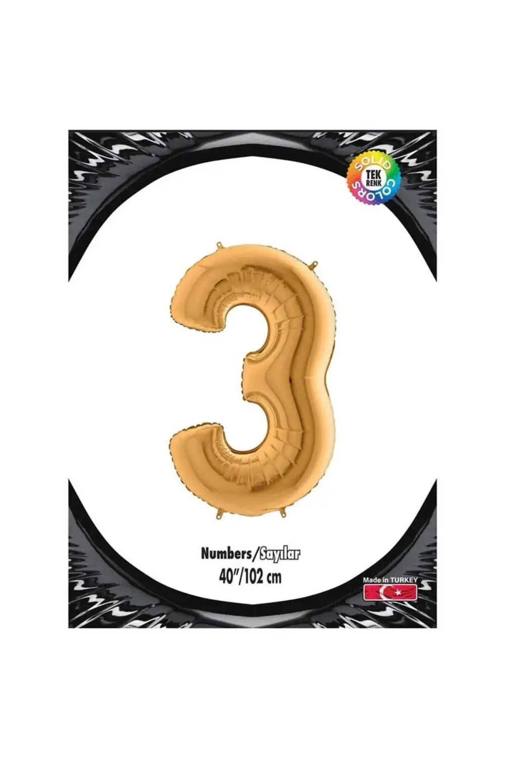 3 Gold 40 Inch Folyo Balon Kika 0886