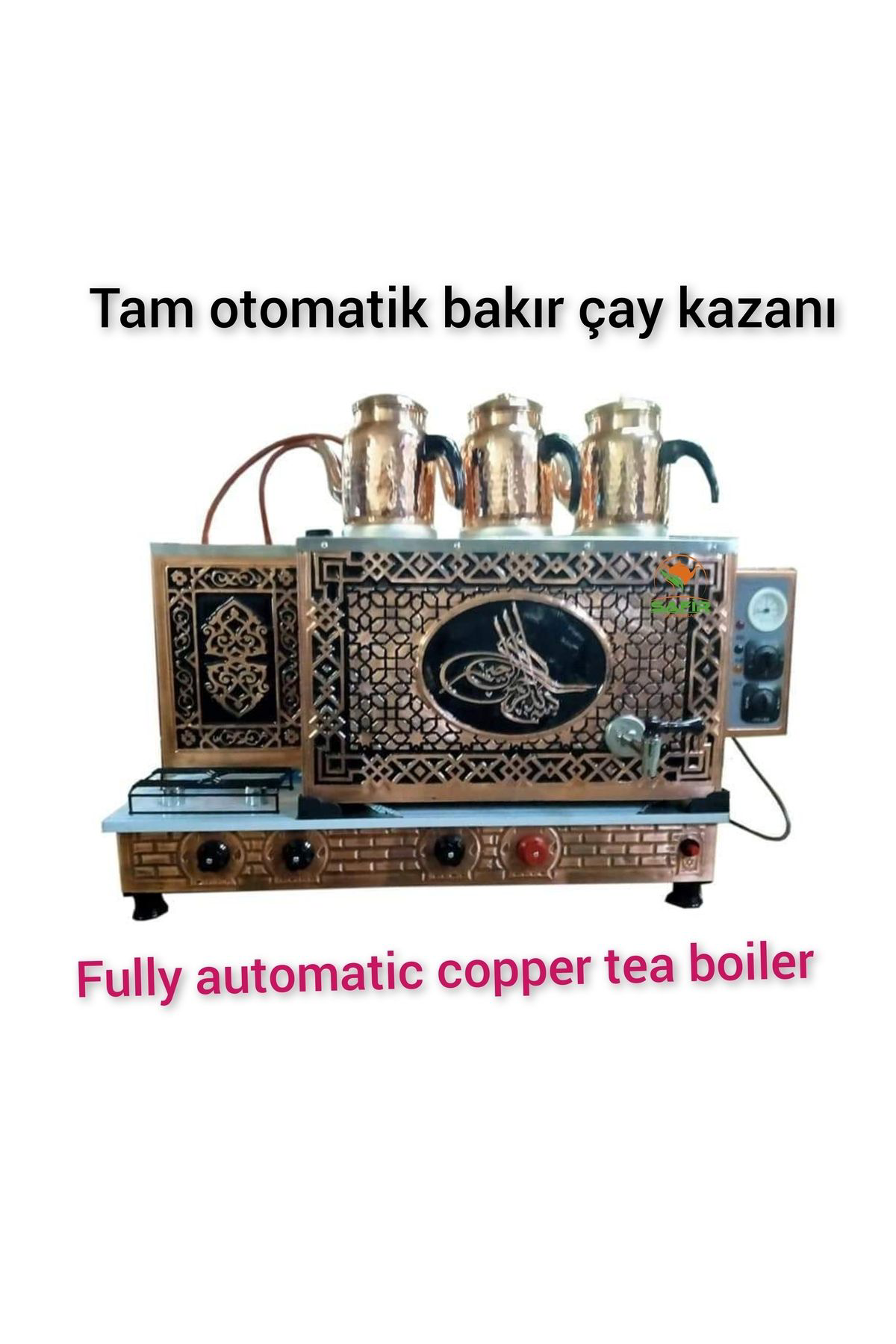 3 Gözlü Bakır Çay Ocağı Kazanı Ce Belgeli Doğalgazlı Gaz Koku Alg
