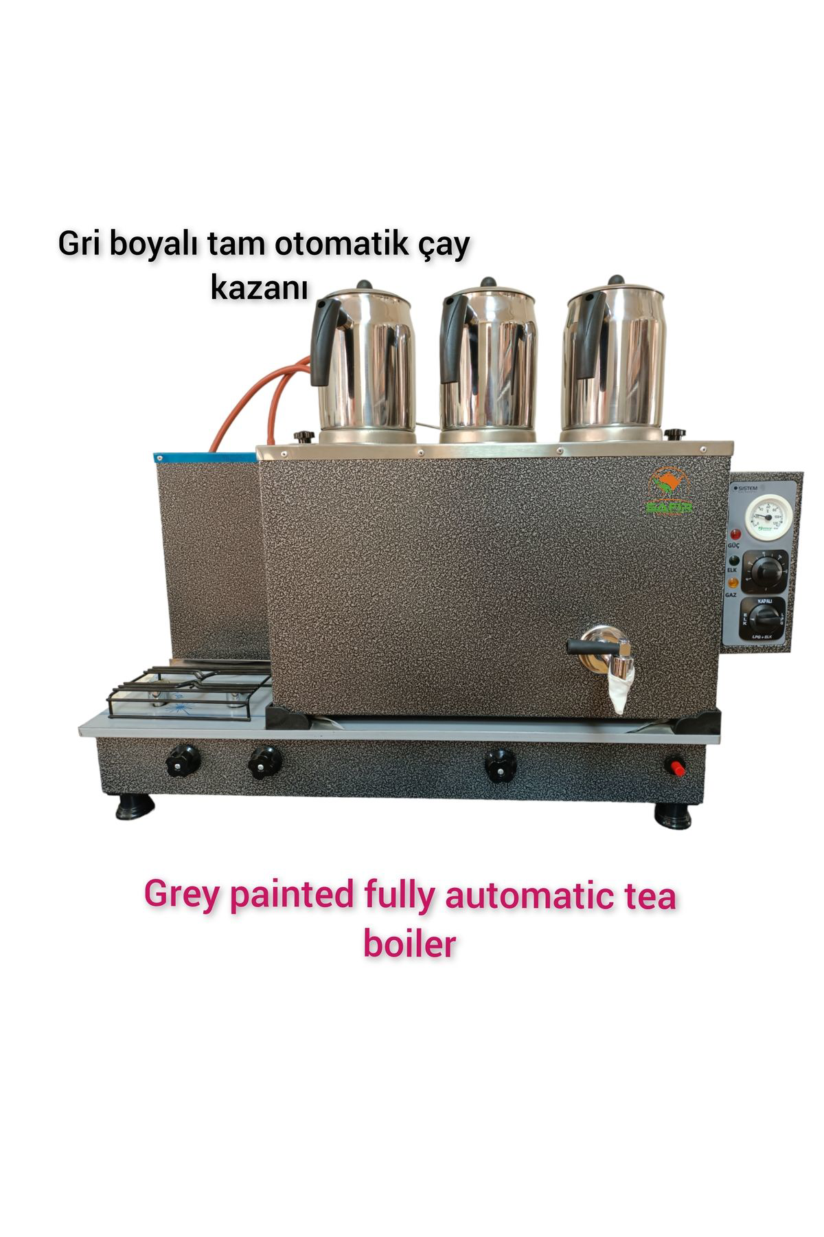 Safir Çay Kazanlari 3 Gözlü Ce Belgeli Gazmer Açılış Onaylı Gaz Koku Algılama Ve Kesm