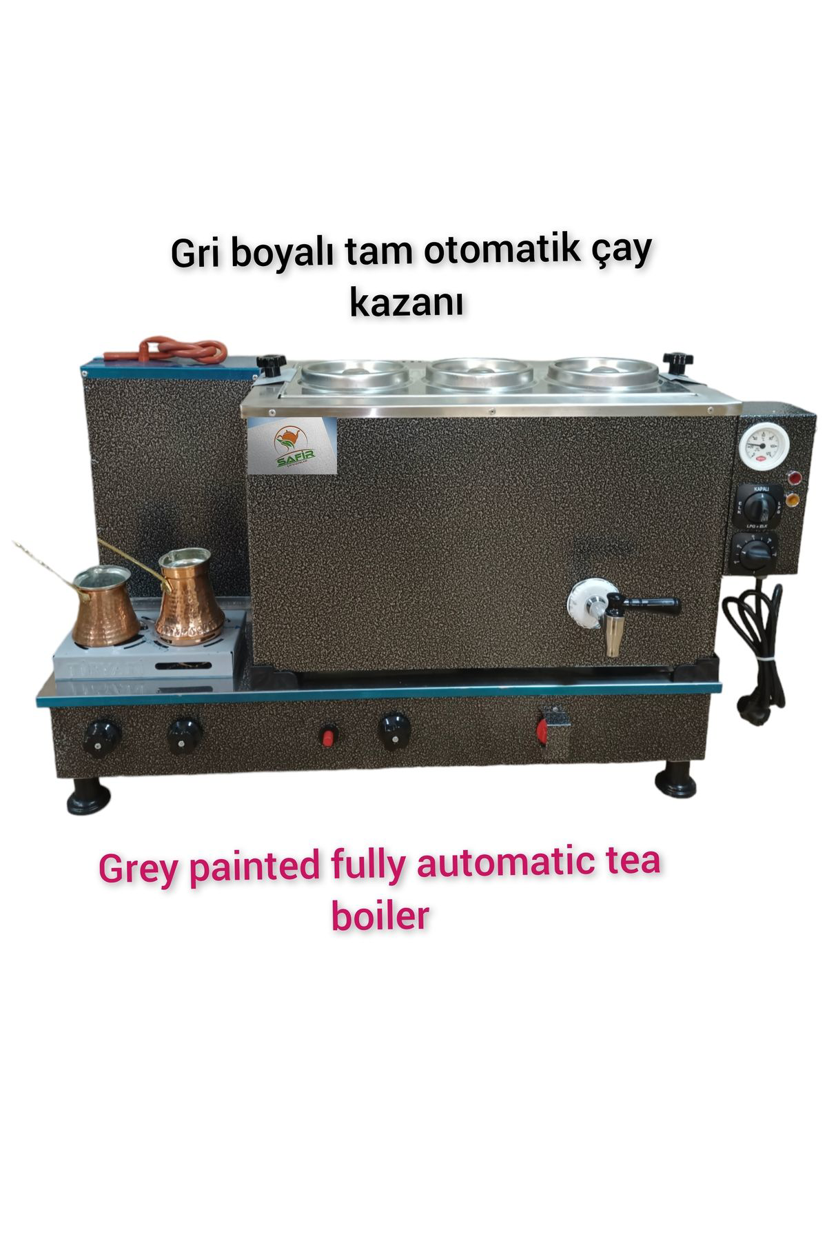 Safir Çay Kazanlari 3 Gözlü Ce Belgeli Gazmer Açılış Onaylı Gaz Koku Algılama Ve Kesm