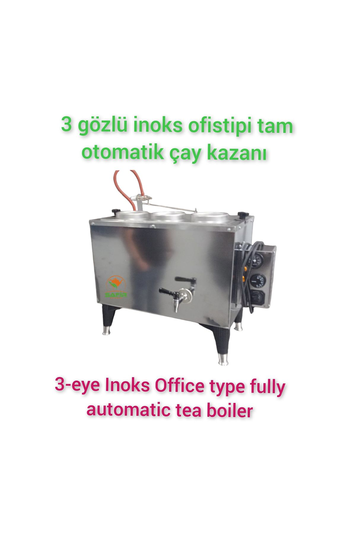 3 Gözlü İnoks Tam Otomatik Ofis için Çay Kazanı İnoks Büro için Ç