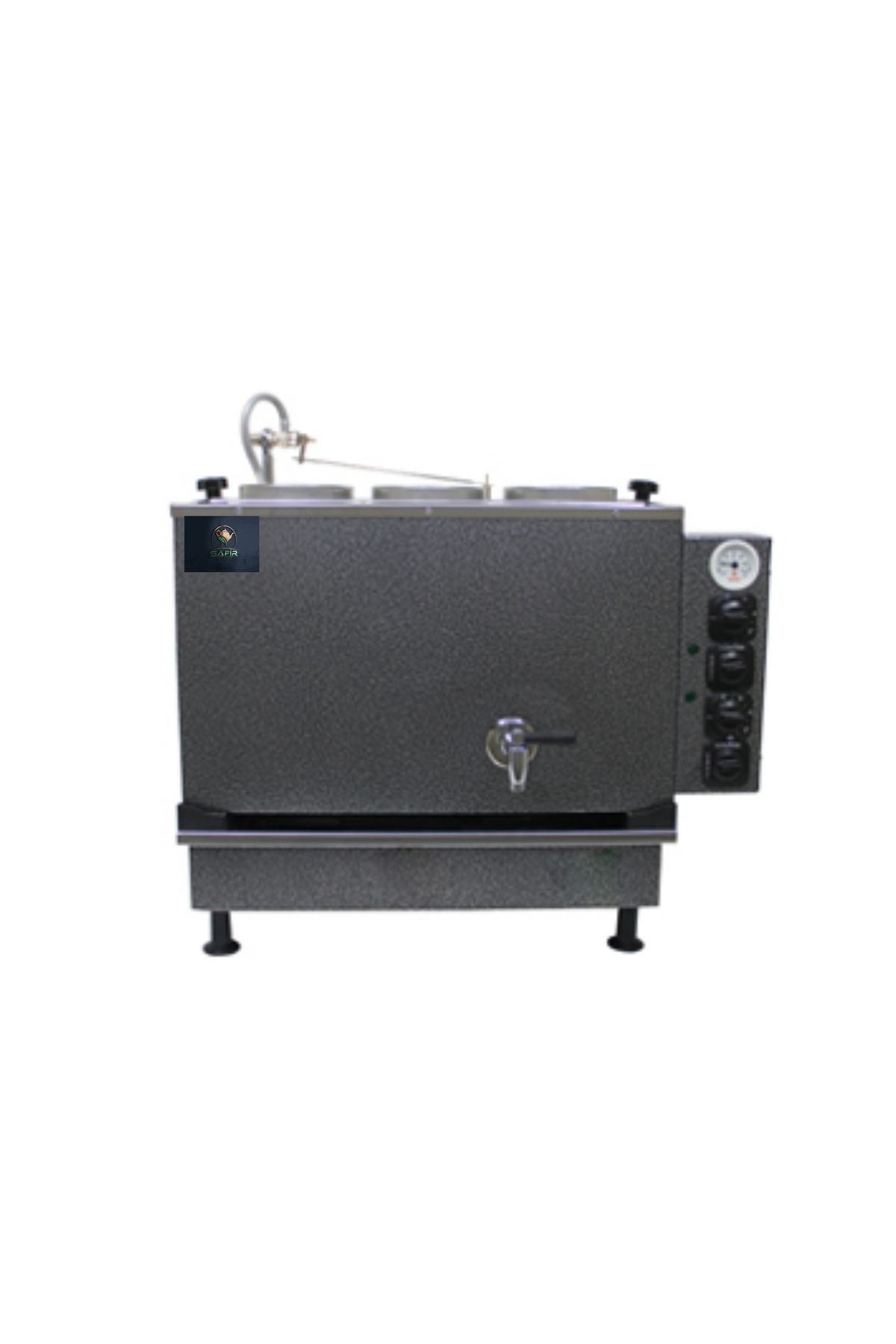 Safir 3 Gözlü Ofistipi Gri Boyali Tamotomatik Çay Makinesi Elektrikli Ç