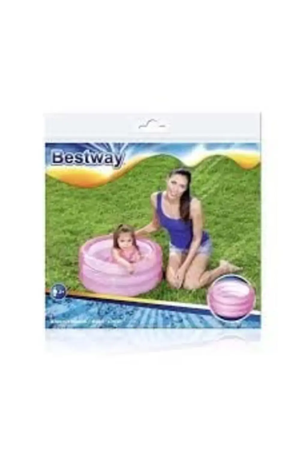 3 Halkalı Renkli Çocuk Havuzu 70 x 30 cm Pembe - 51033