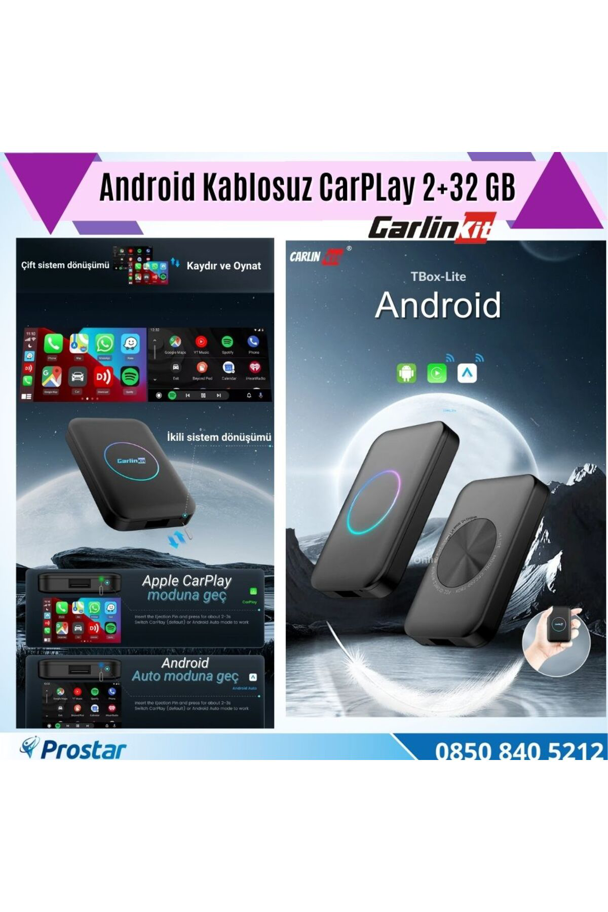 Carlinkit 3 İn 1  Cpc200 Tbox Lite Android 2 Gb 32 Gb Android Auto