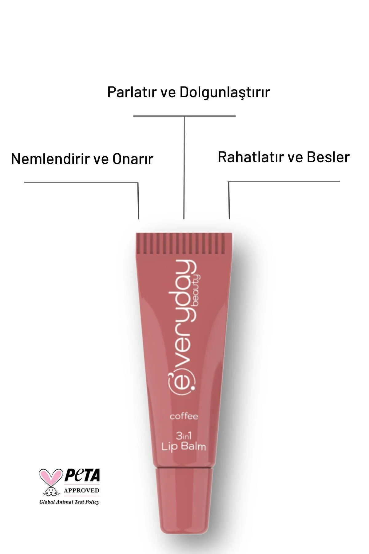 3 in 1 Lip Balm 4lü Karma Set Çilek Böğürtlen Aloe Vera Kahve 4 x 10 ml 3 in 1 Lip Balm 4lü Karma Set Çilek Böğürtlen Aloe Vera Kahve 4 x 10 ml - Görsel 5