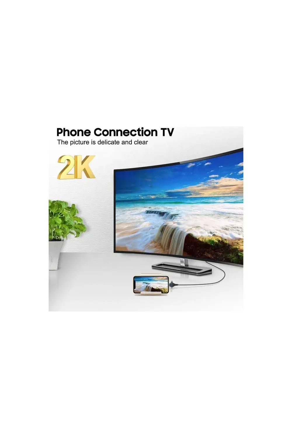 Pmr 3 İn 1 Phone To Hdmi Kablo – 2K 60Hz, 200Cm, Type-C, Lightning, M