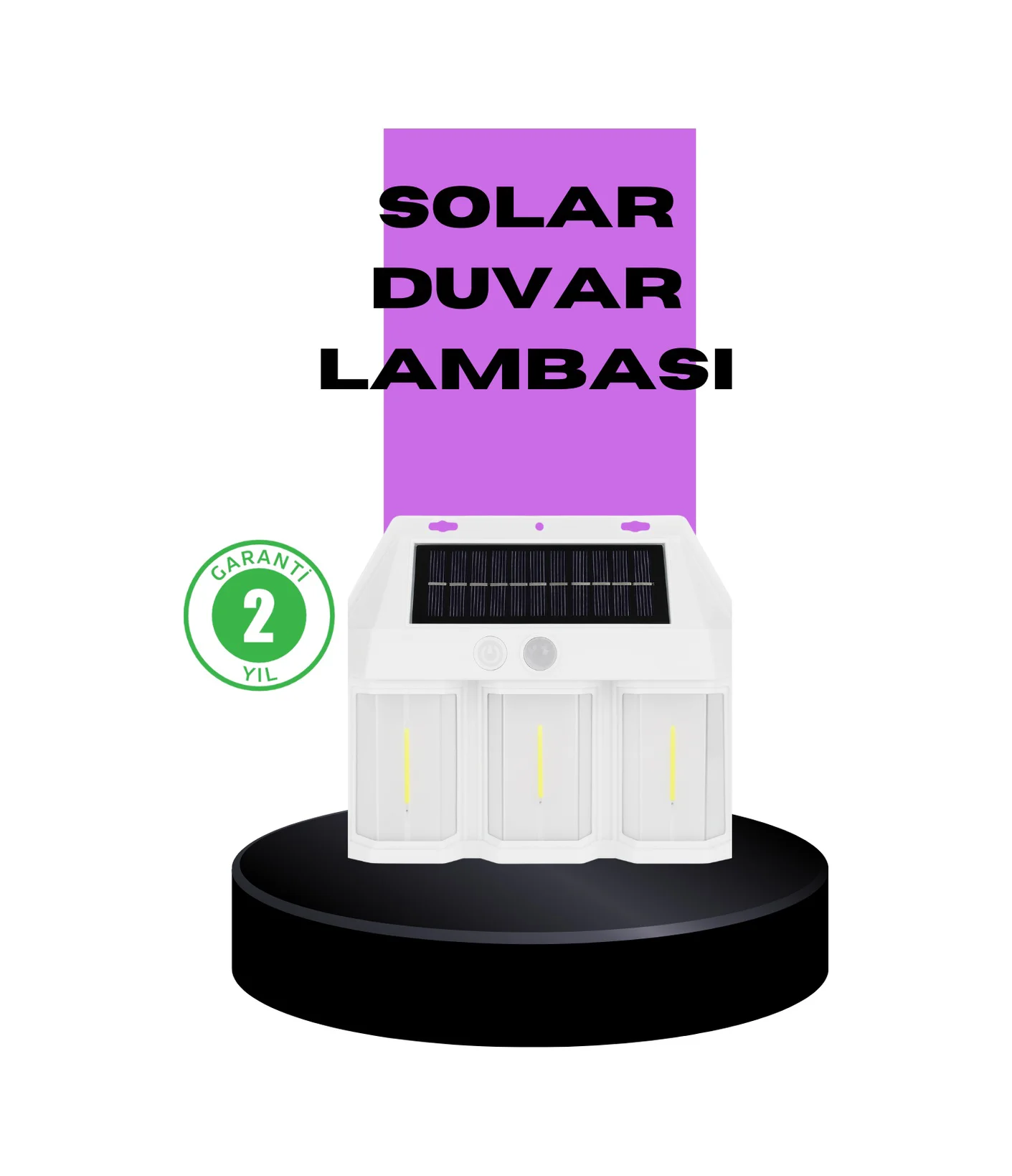 3 İn 1 Solar Duvar Lambası Ip65 Su Geçirmez, Hareket Sensörlü