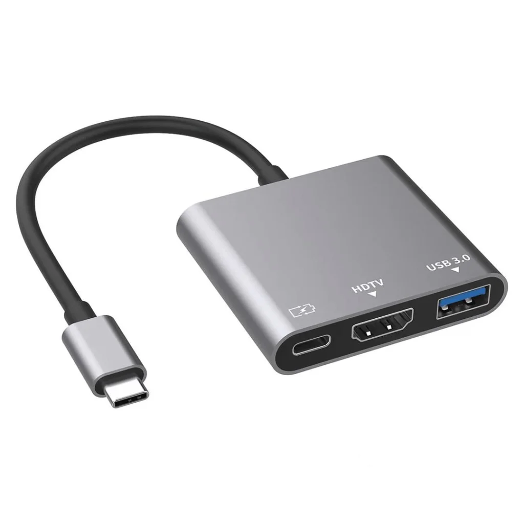 3 in 1 Type-C Çevirici HDMI 4K USB 3.0 ve PD Şarj Adaptörü