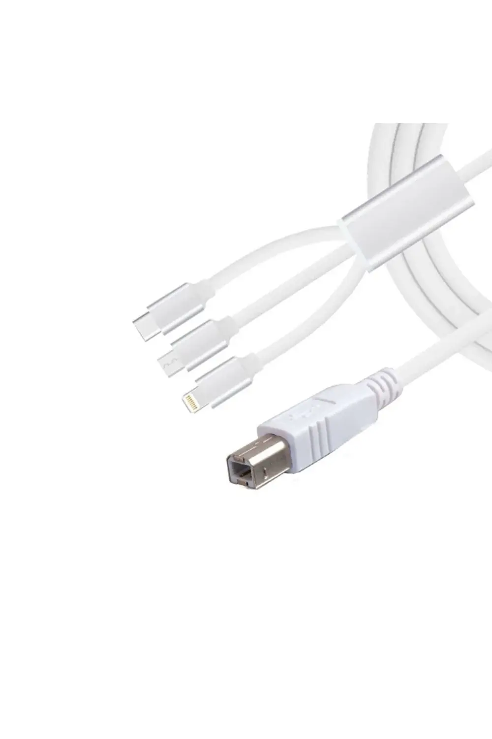3 In 1 Type C-lightning- Micro Usb To Type B Printer Kablosu