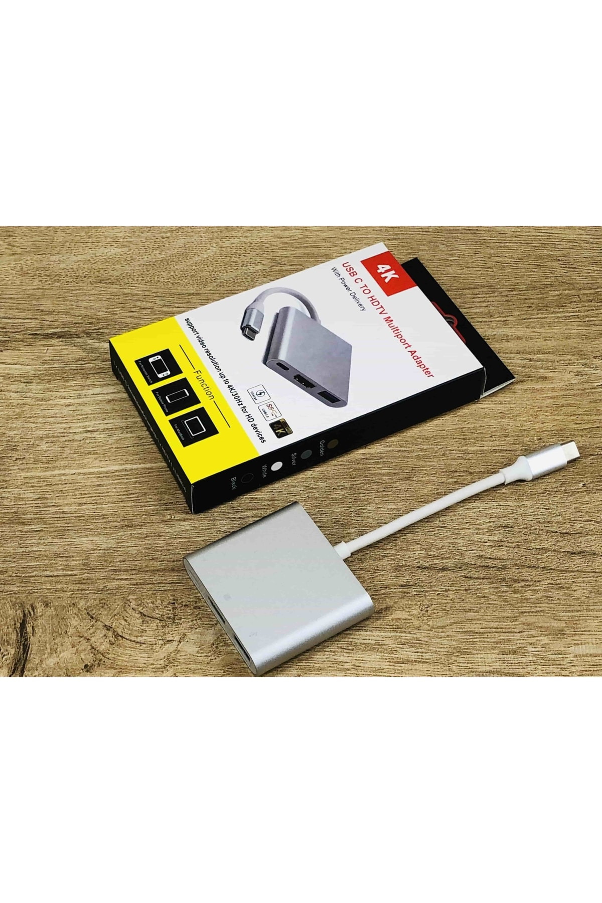 3 In 1 Type-c To Hdmı Usb 3.0 Çevirici Dönüştürücü Adaptör 4k Mac