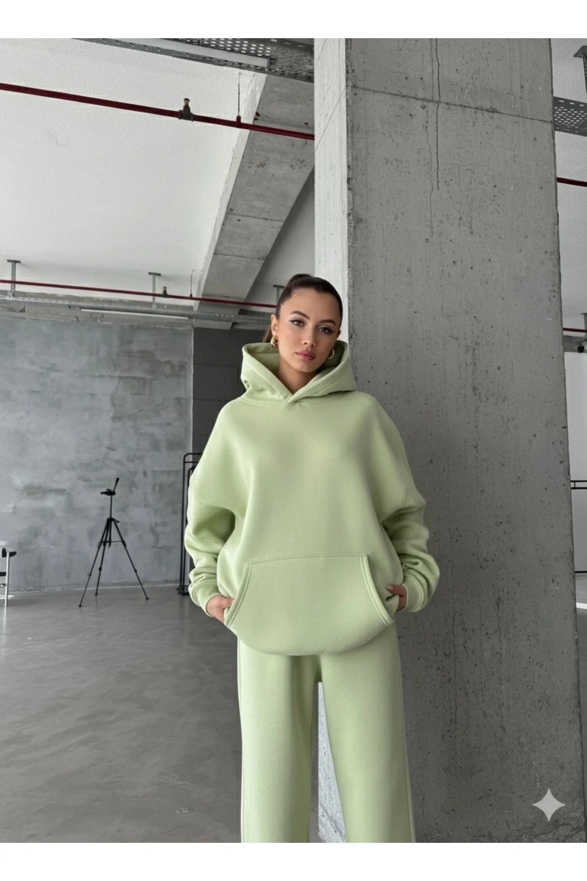 3 iplik şardonlu kapşonlu sweatshirt mint p510436 3 iplik şardonlu kapşonlu sweatshirt mint p510436