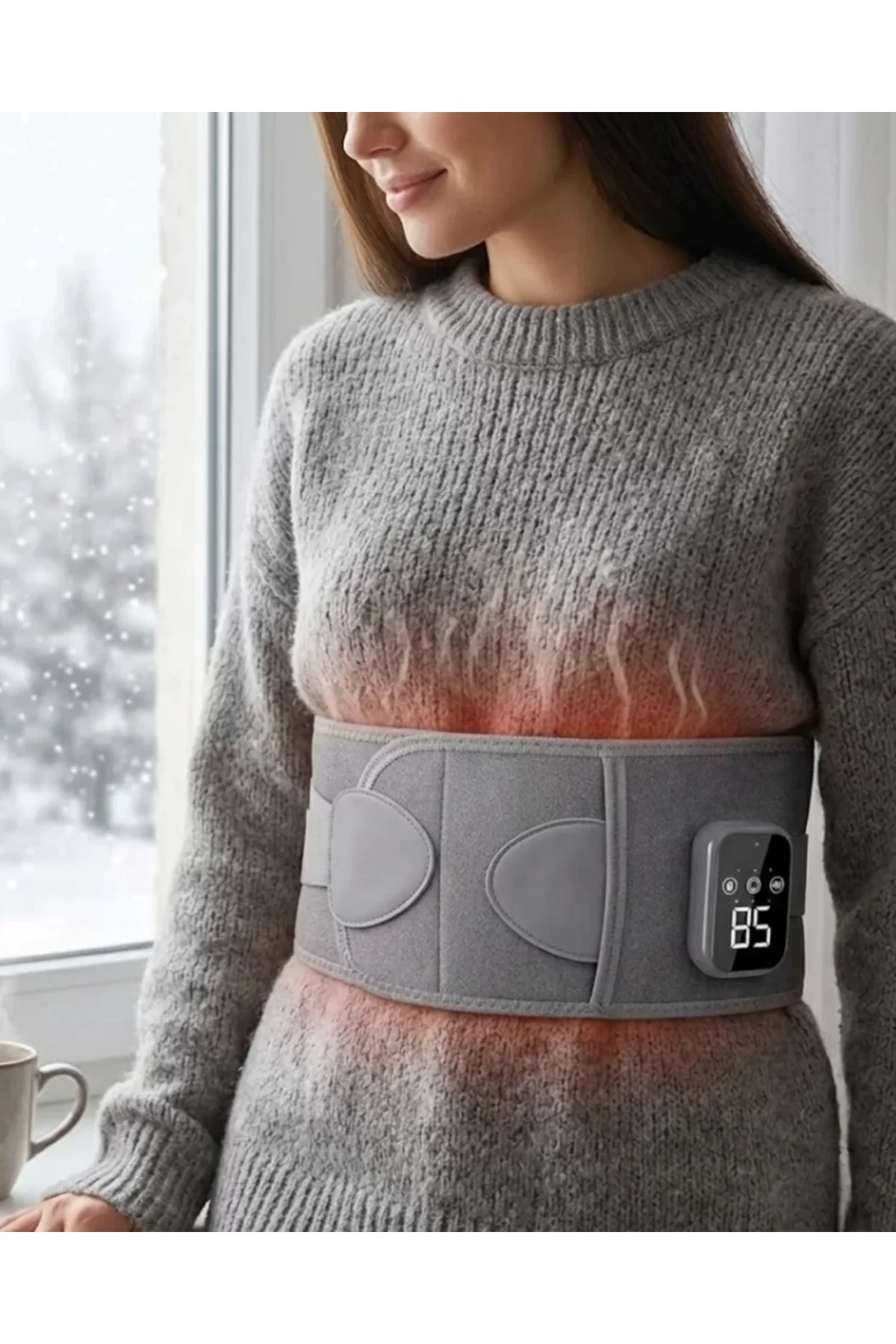3 Kademe Isıtmalı ve Titreşimli Bel Destek Kemeri Ergonomik Tasar