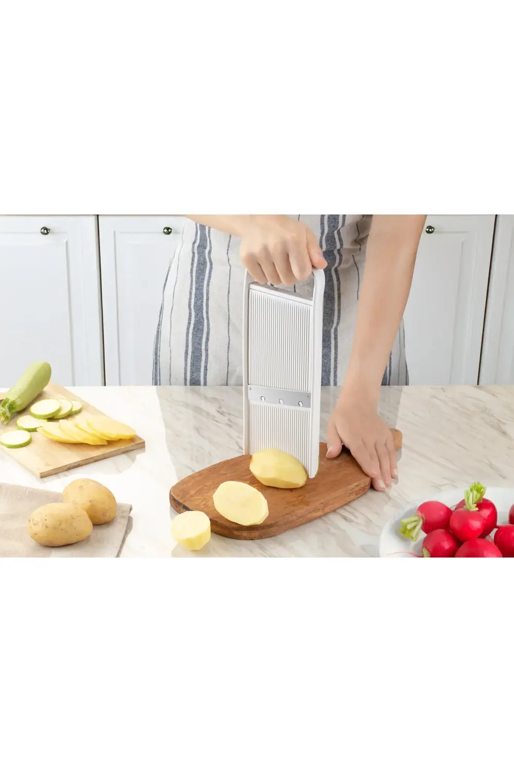 3 Kademeli Ayarlanabilir Sebze Meyve Dilimleyici – Bıçaklı Mandol