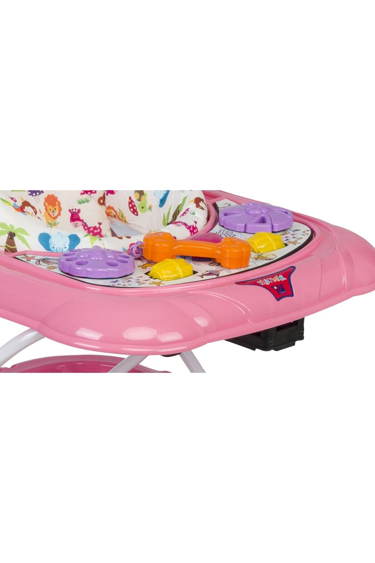 Oyuncak Store 3 Kademeli Lüx Balıklı Bebek Yürüteç 10 Teker Pembe Oyuncaklı Örü