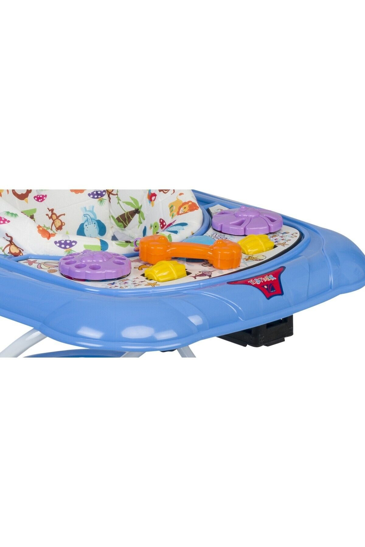 Oyuncak Store 3 Kademeli Lüx Balıklı Bebek Yürüteç 10 Teker Mavi Oyuncaklı Deng