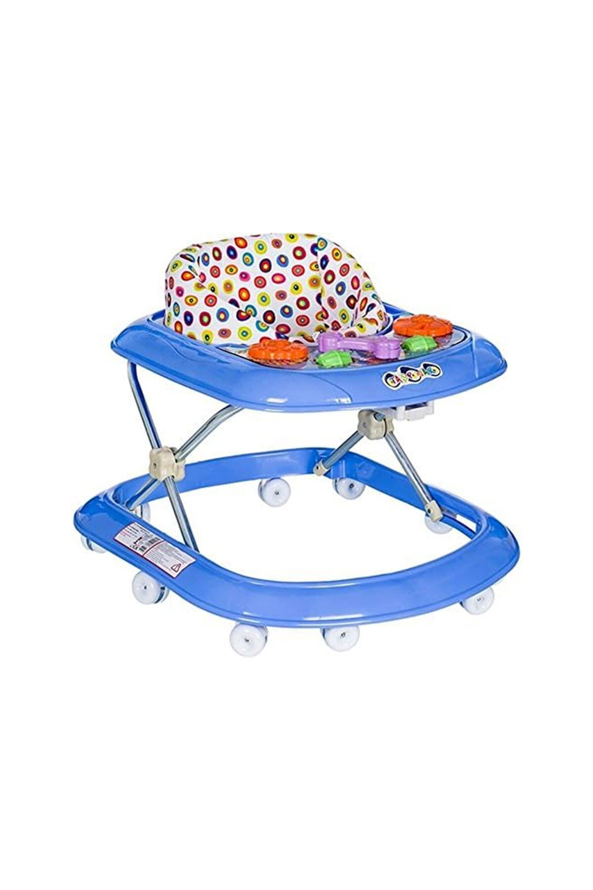 Oyuncak Store 3 Kademeli Lüx Balıklı Bebek Yürüteç 10 Teker Mavi Oyuncaklı Deng