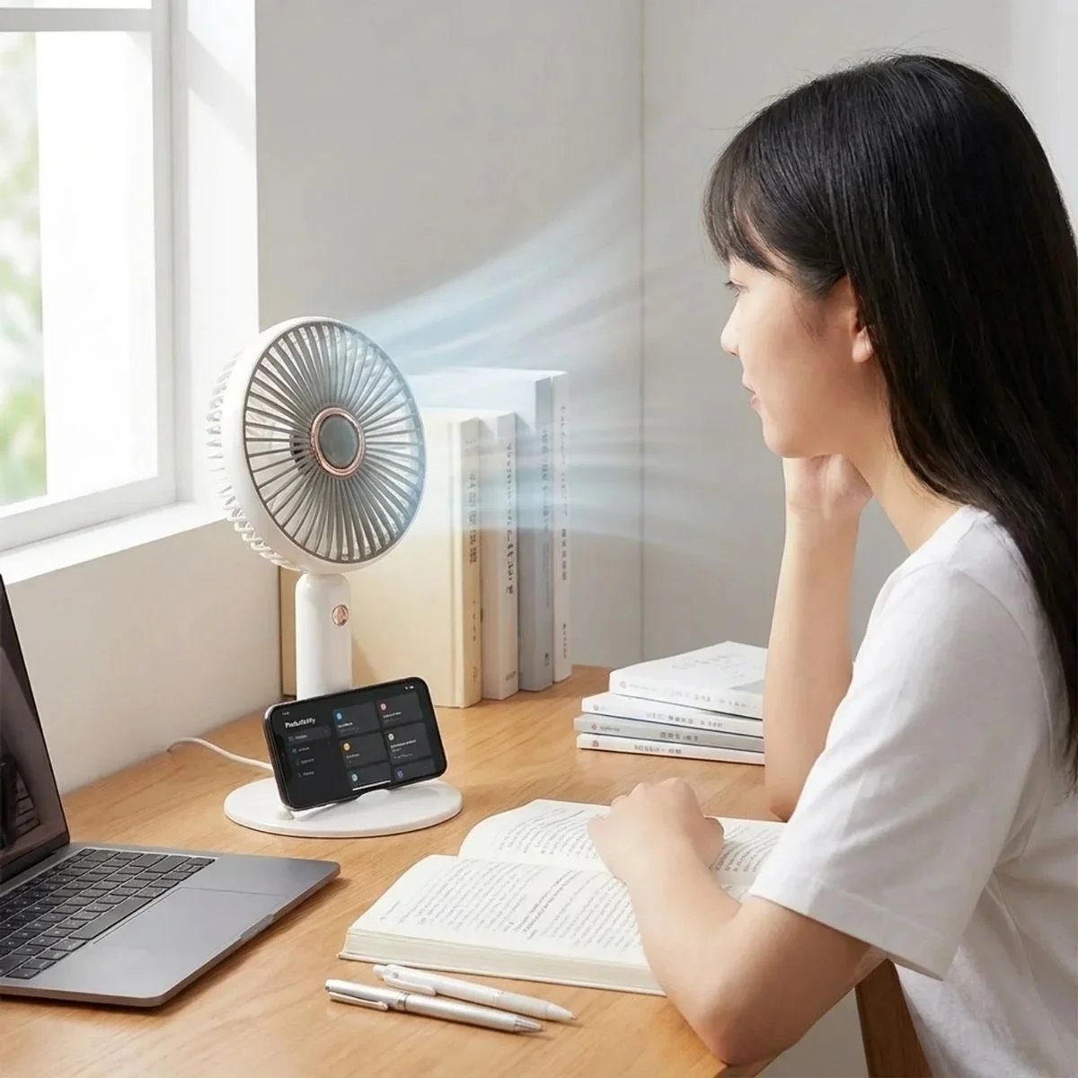3 Kademeli Masaüstü Fan – Telefon Tutuculu Standlı Taşınabilir Mini Fan ZB161 3 Kademeli Masaüstü Fan – Telefon Tutuculu Standlı Taşınabilir Mini Fan ZB161