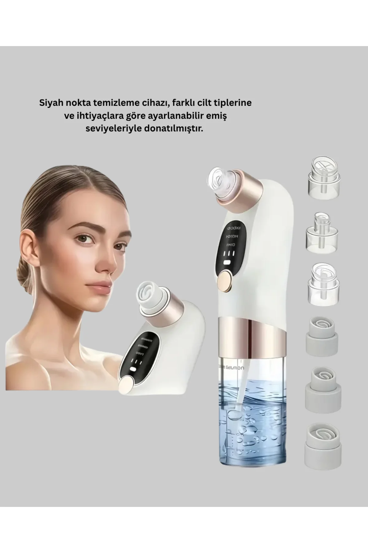 3 Kademeli Vakumlu Gözenek Temizleme Cihazı – Cilt Yenileyici Mas