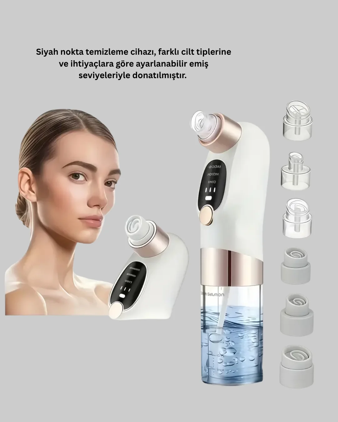 3 Kademeli Vakumlu Gözenek Temizleme Cihazı – Cilt Yenileyici Mas