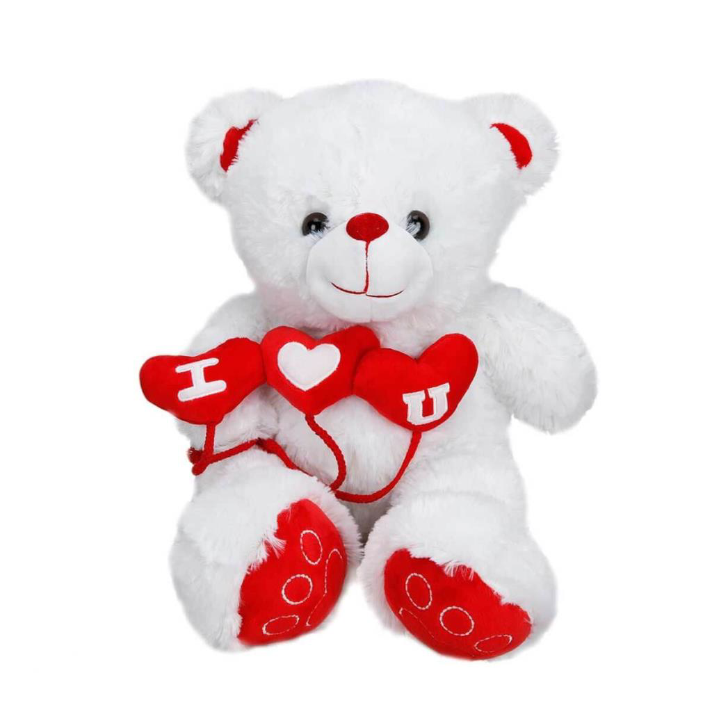 3 Kalpli Peluş Ayı 38 cm. 3 Kalpli Peluş Ayı 38 cm.