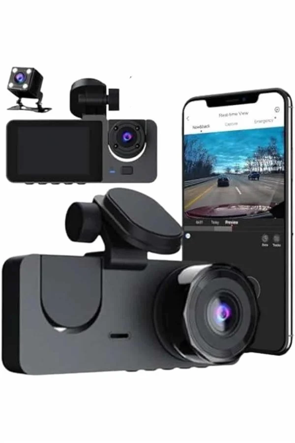 3 Kameralı 2 İnç 1080P Araç İçi Kamera Sürüş Kamerası CarPlay Fiyatı, Yorumları ve Özellikleri