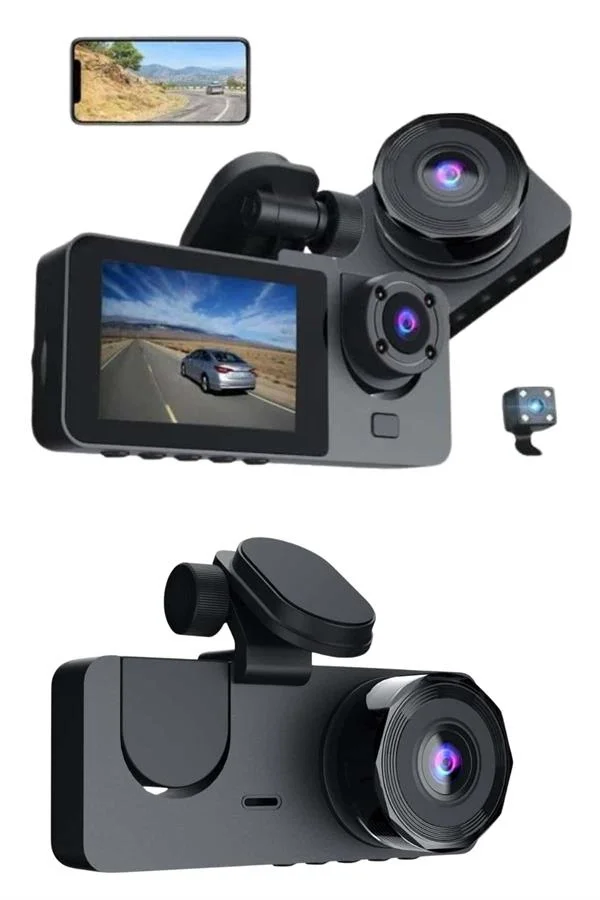 3 Kameralı 2 İnç 1080P Araç İçi Kamera Sürüş Kamerası CarPlay Fiyatı, Yorumları ve Özellikleri