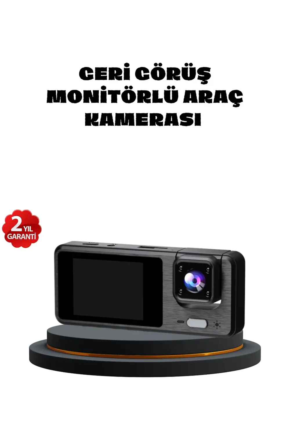 3 Kameralı Araç DVR 1080P Ön + HD Arka + İç Kamera Döngü Kayıt 2