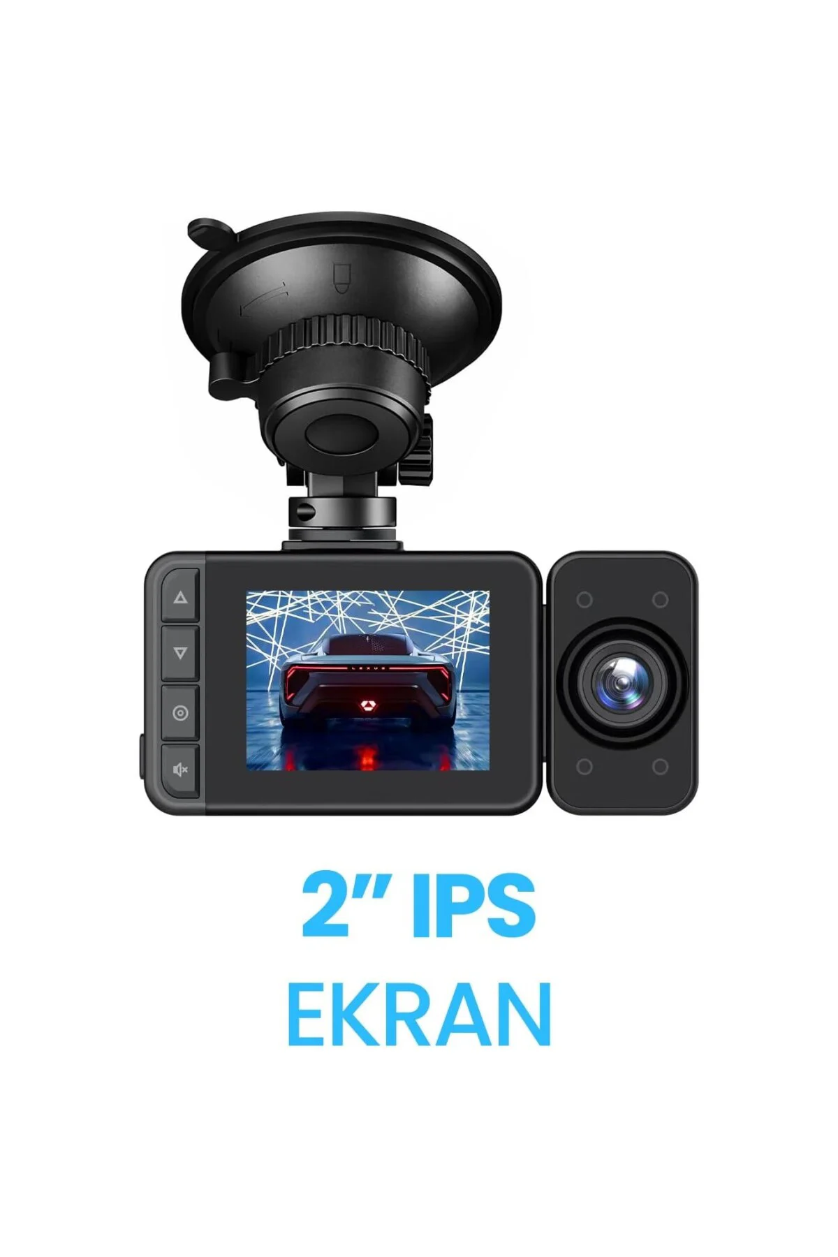 3 Kameralı Wifi Ekran Araç Kamerası FullHD Geniş Ön + Arka + Araç