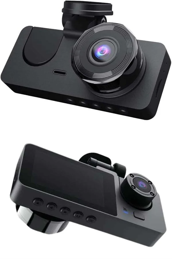 3 Kameralı Yol Kayıt Cihazı HD DVR Ön İç Arka Kamera 2.0" Ekranlı Sürücü Güvenliği
