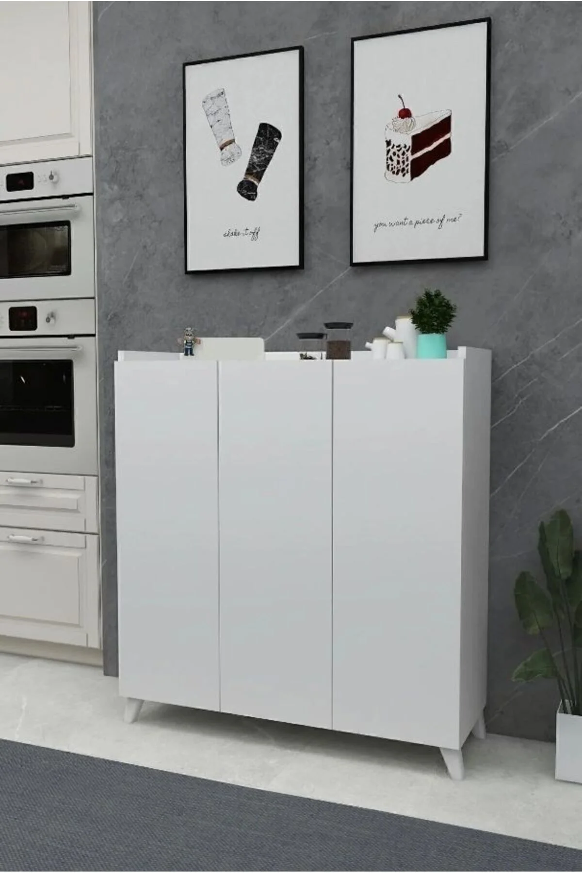 3 Kapaklı Çok Amaçlı Dolap Çok Amaçlı Mutfak Dolabı Banyo Dolabı Ayakkabılık Beyaz Mdf Fiyatı, Yorumları ve Özellikleri