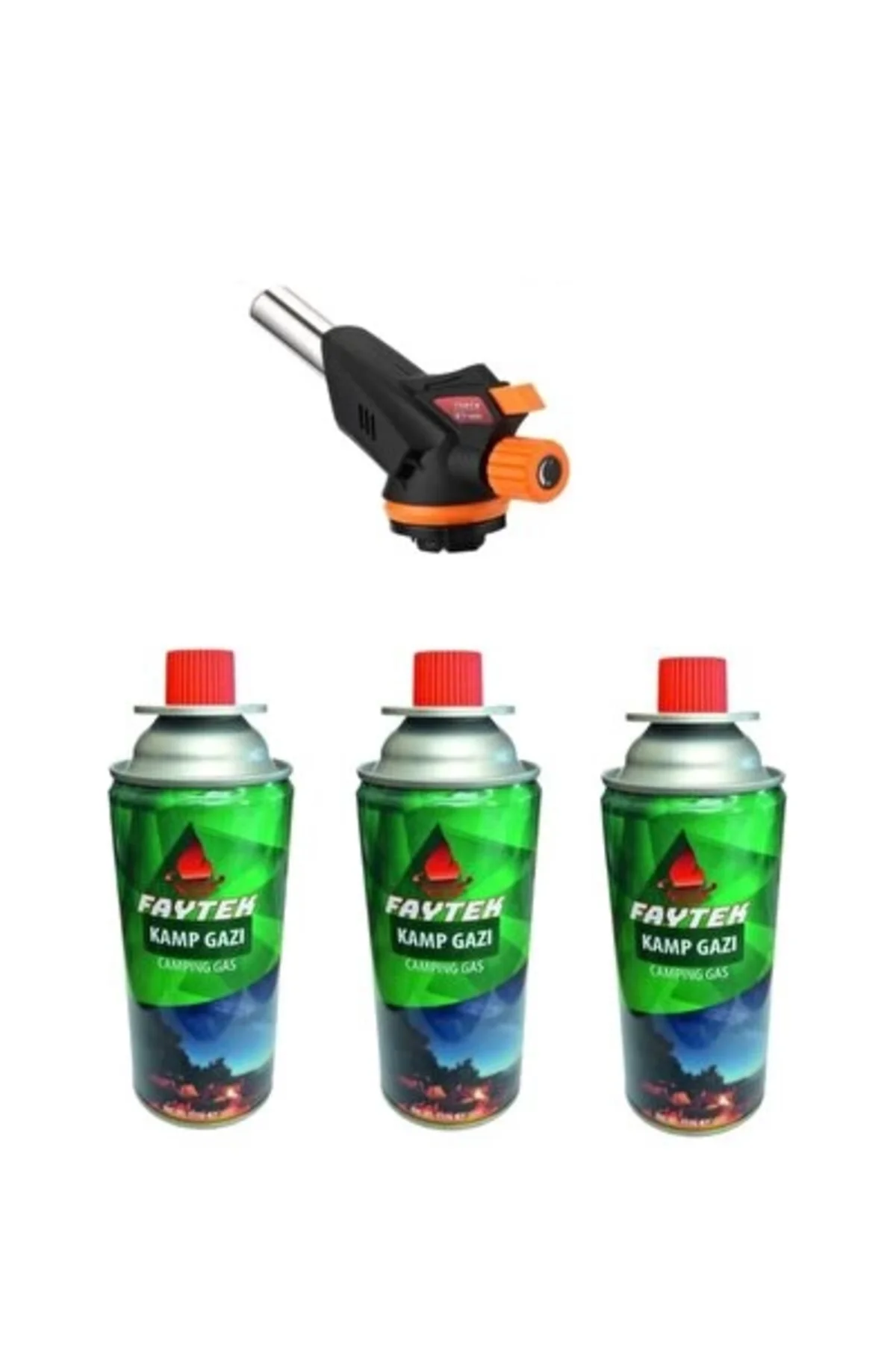 3 Kartuşlu Çakmak Pürmüz Seti - Turbo Tourch Kamp Piknik Pürmüz S