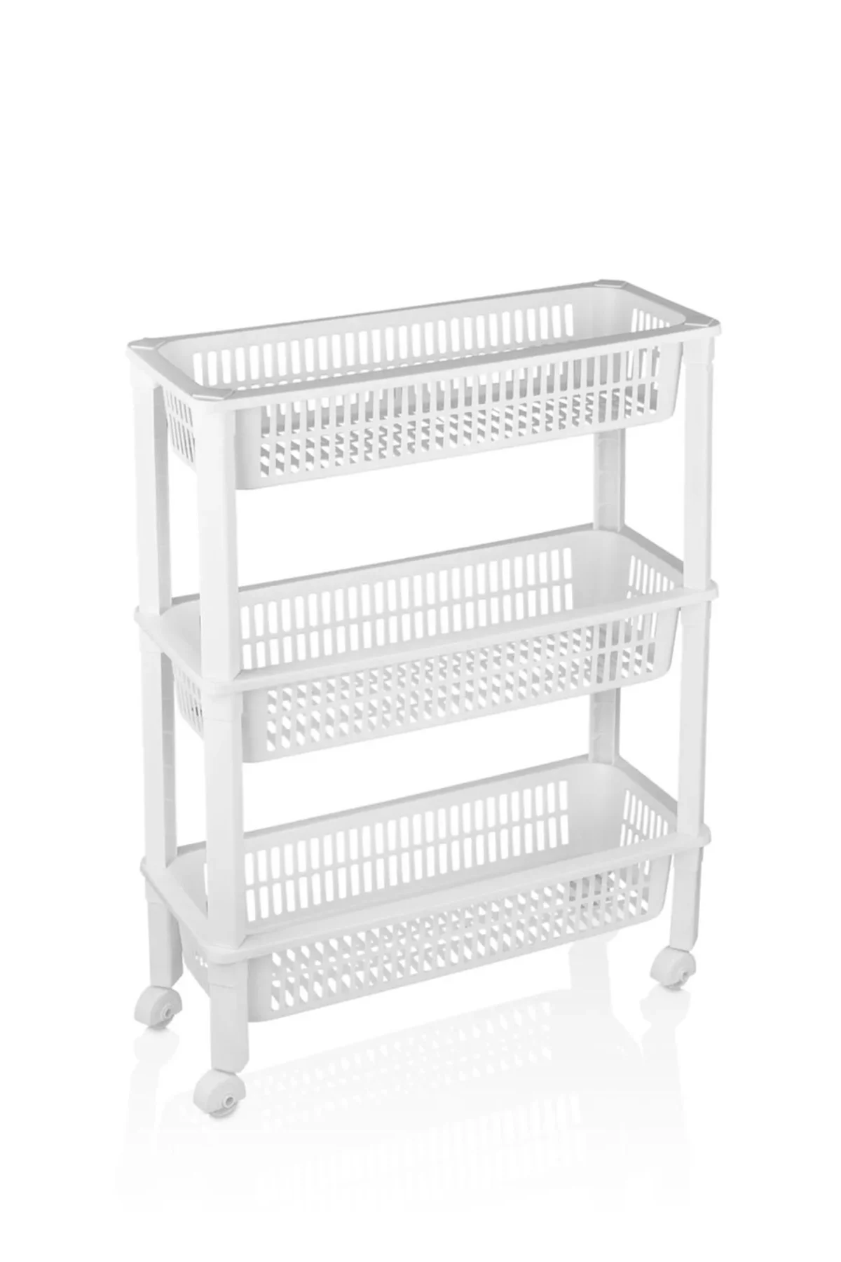 3 Kat Raflı Tekerlekli Banyo Mutfak Eko Düzenleyici Organizer ( B