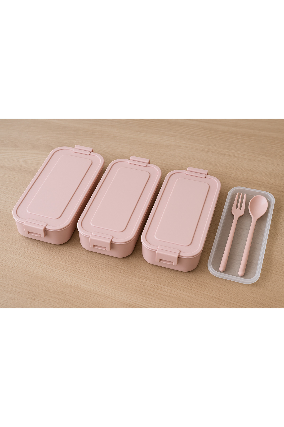 Pazar Kapısı 3 Katlı Beslenme Kutusu Yemek Taşıma Kabı Kaşık - Çatallı Sefer T