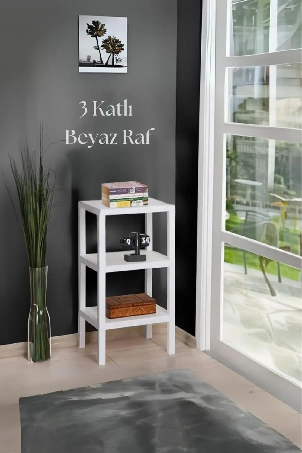 3 Katlı Beyaz Raf Kitaplık & Banyo Düzenleyicisi 73,5 cm 3 Katlı Beyaz Raf Kitaplık & Banyo Düzenleyicisi 73,5 cm