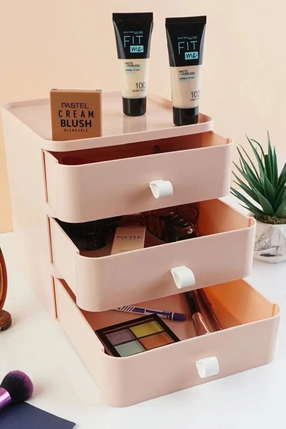 3 Katlı Çekmece Masaüstü Organizer – Makyaj Takı Aksesuar Düzenle