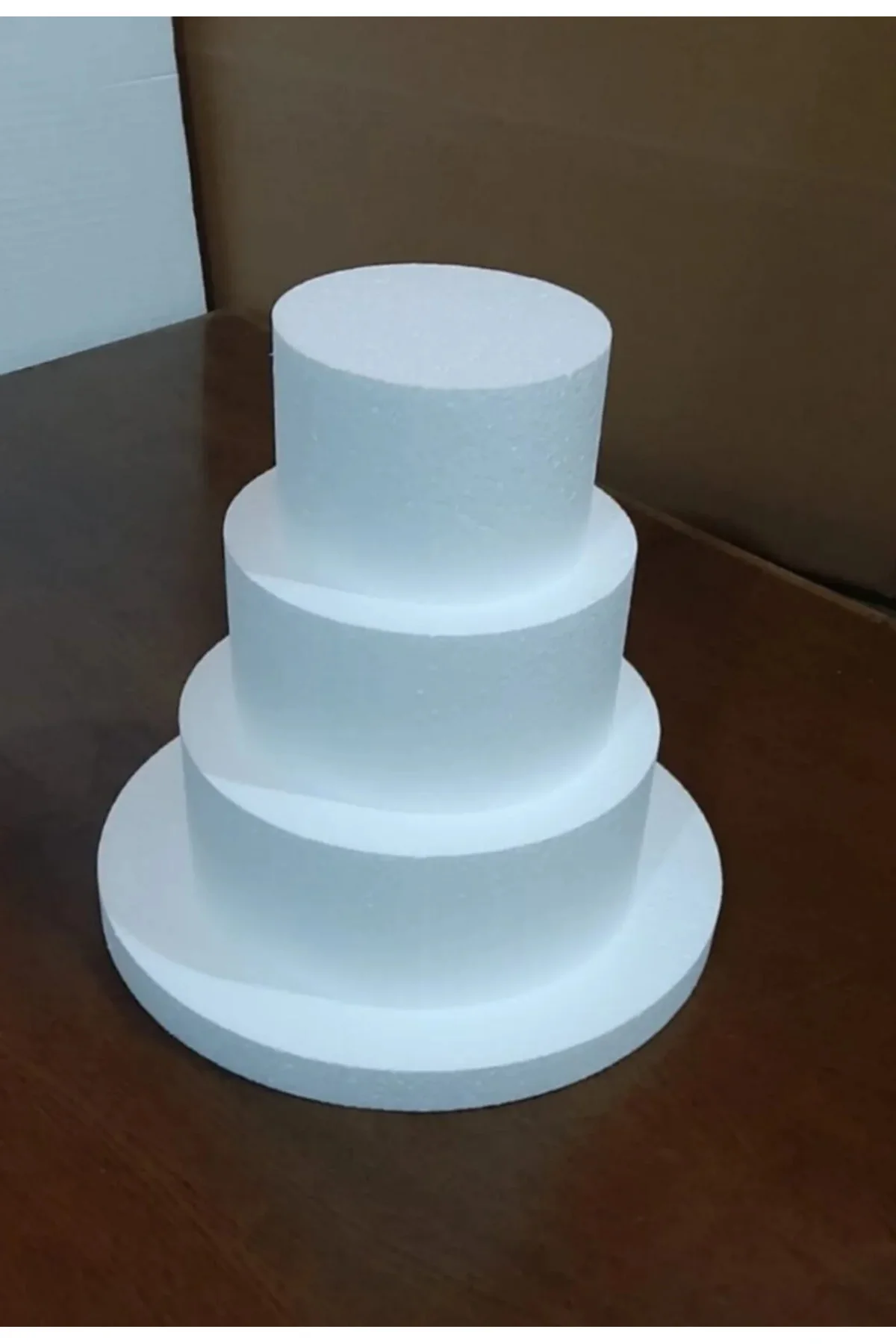 3 Katlı Maket Pasta 25 X 10- 20 X 10-15 X 10cm ve 35x3 cm Taban H