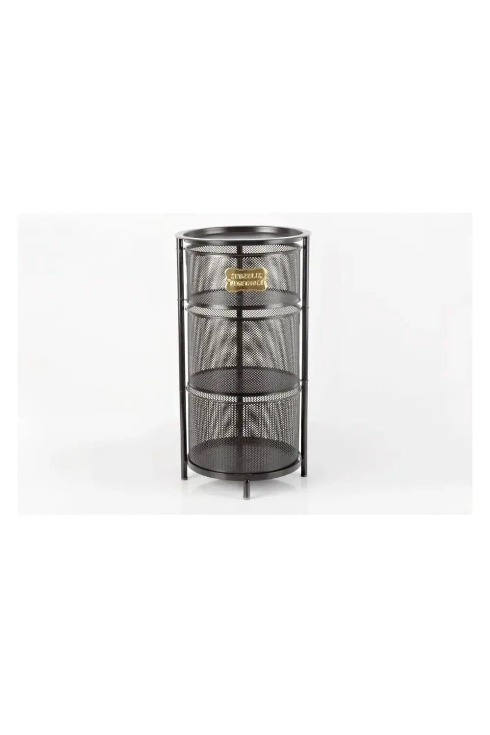 3 Katlı Metal Açılır Kapanır Paslanmaz Sebzelik