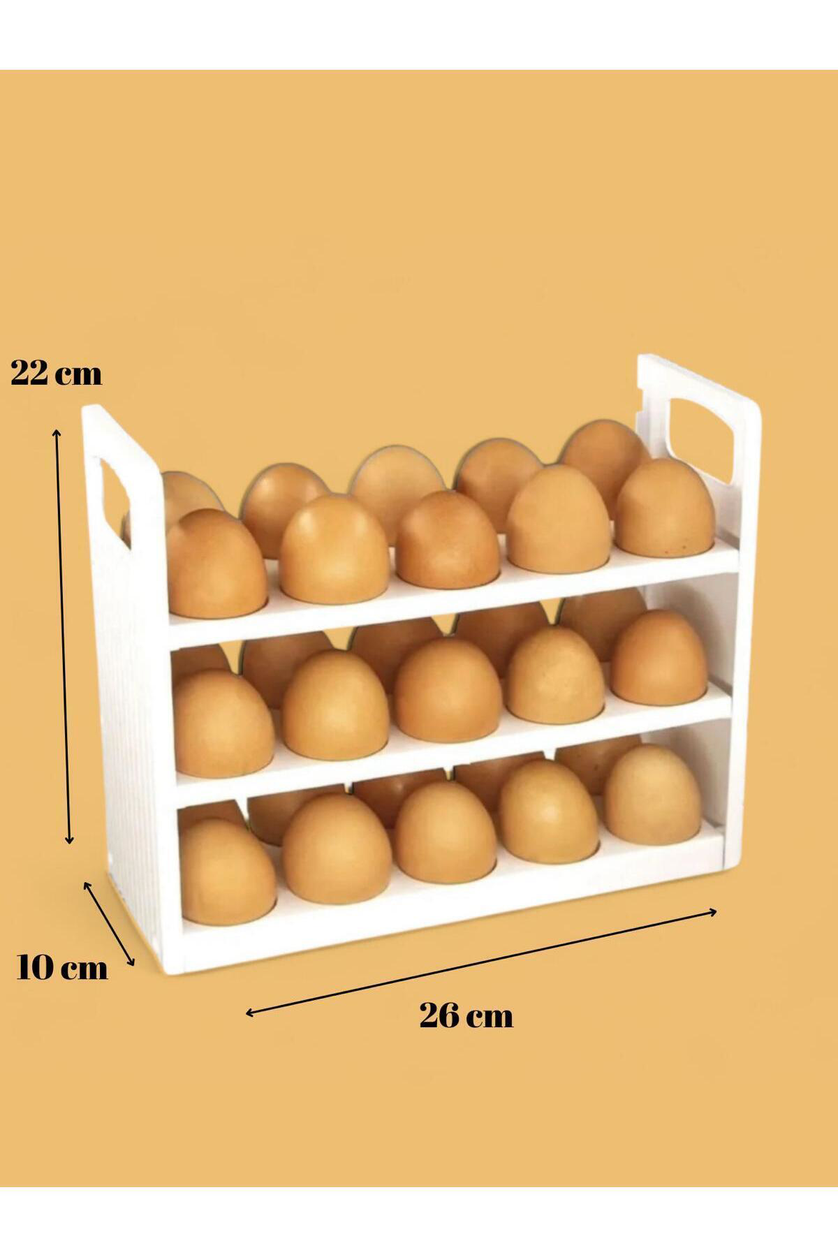 3 Katlı Plastik Yumurta Saklama Rafı 30’lu – Buzdolabı İçi ve Tez