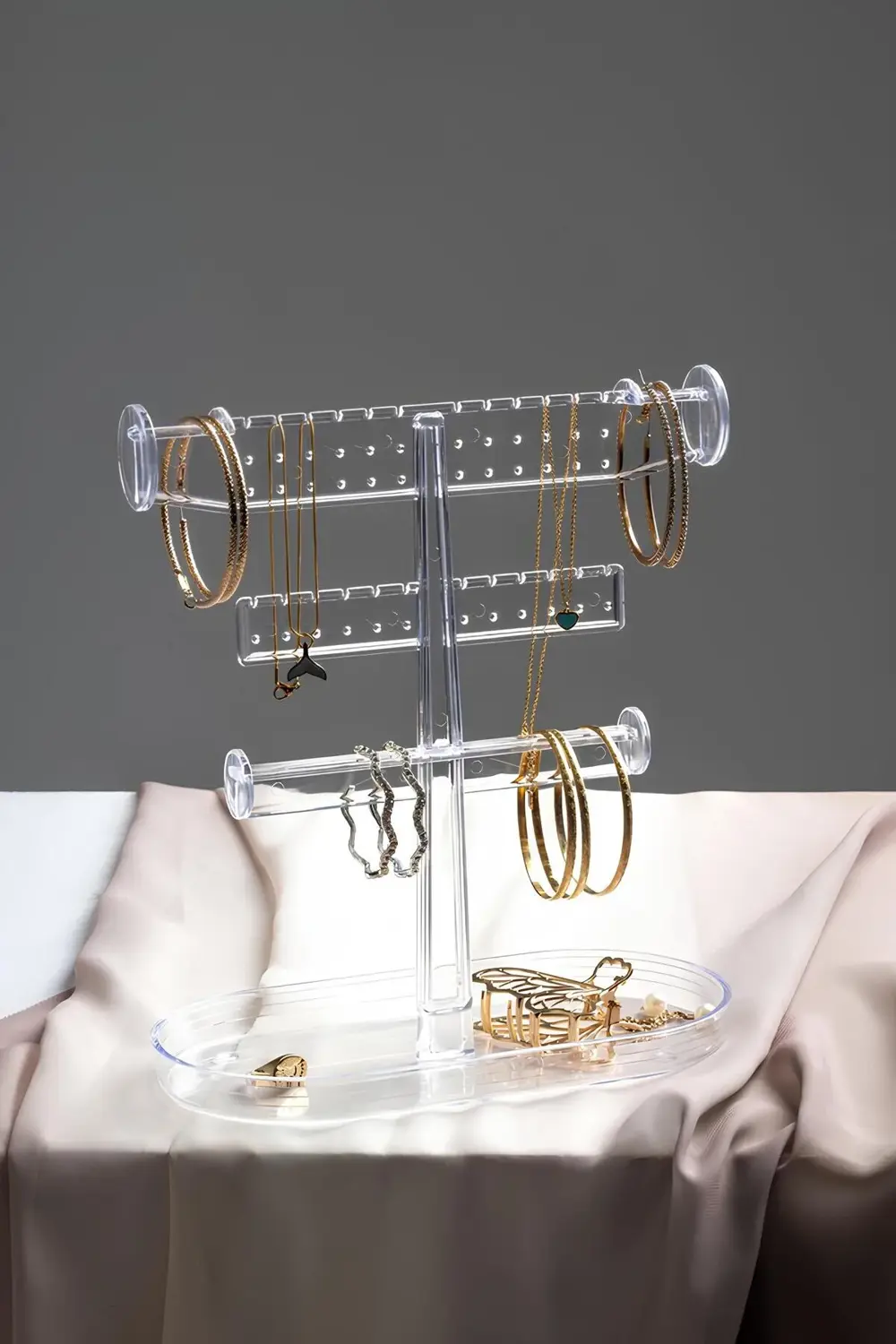 3 Katlı Polipropilen Takı Düzenleyici Organizer | Modern ve Şık T