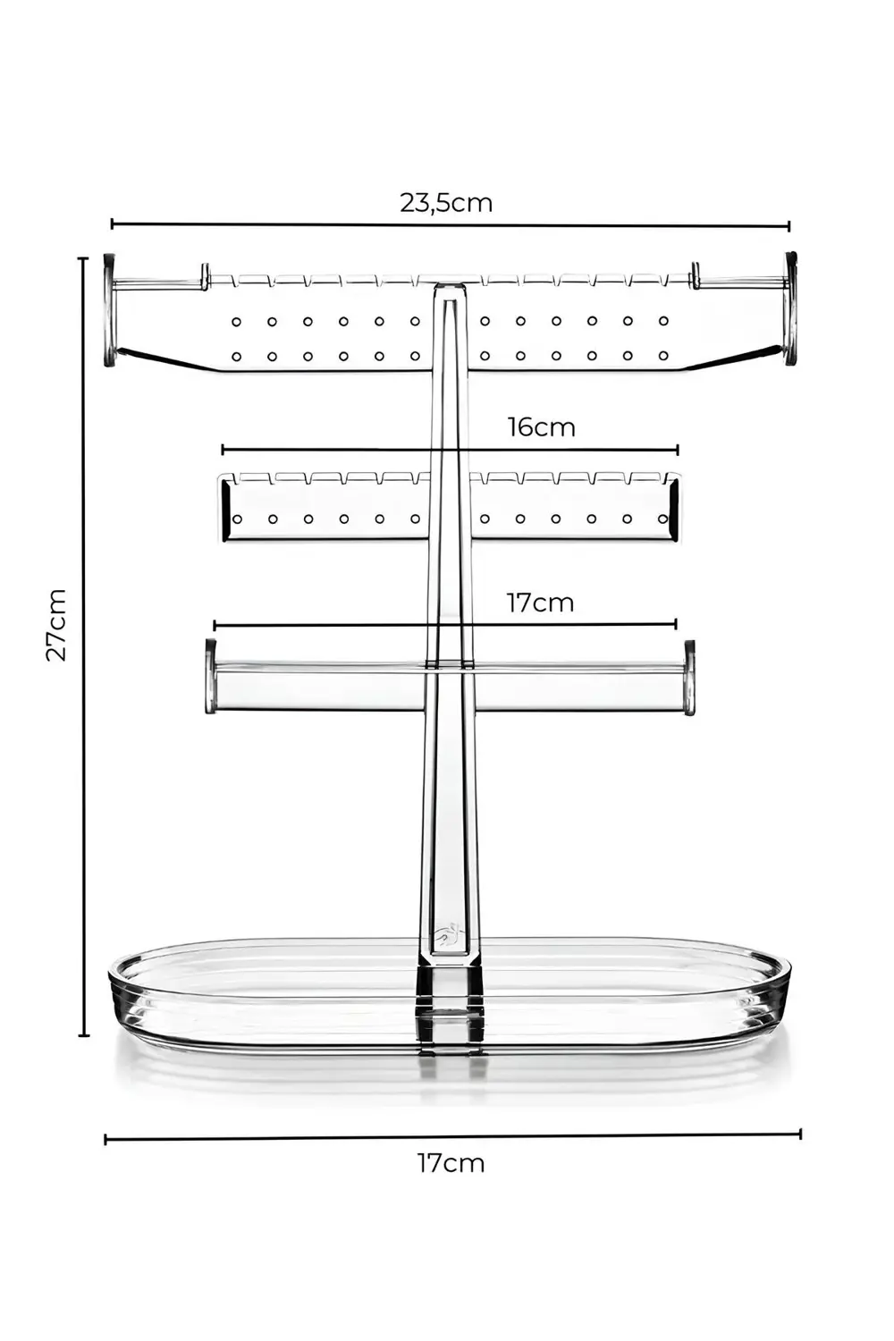 3 Katlı Polipropilen Takı Düzenleyici Organizer | Modern ve Şık T