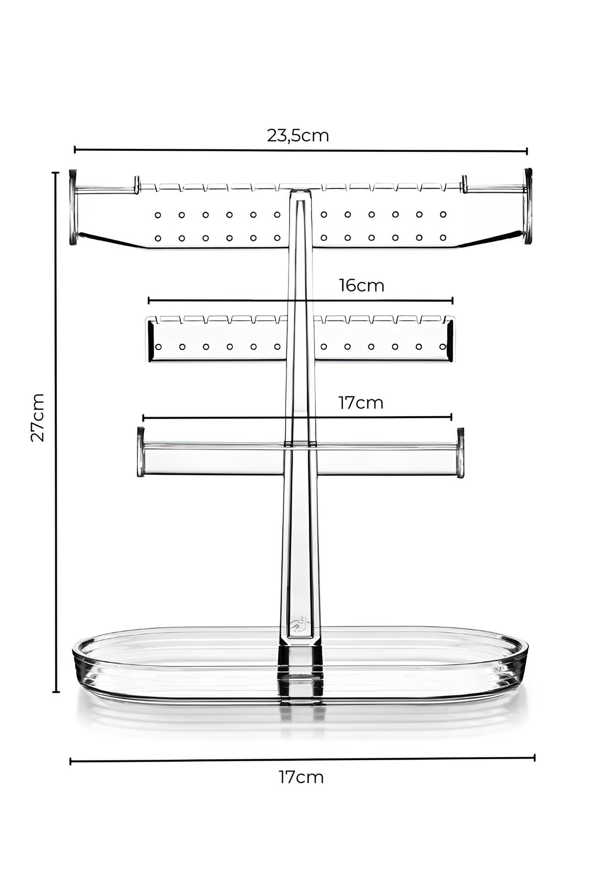 Pazar Kapısı 3 Katlı Polipropilen Takı Düzenleyici Organizer | Modern Ve Şık T