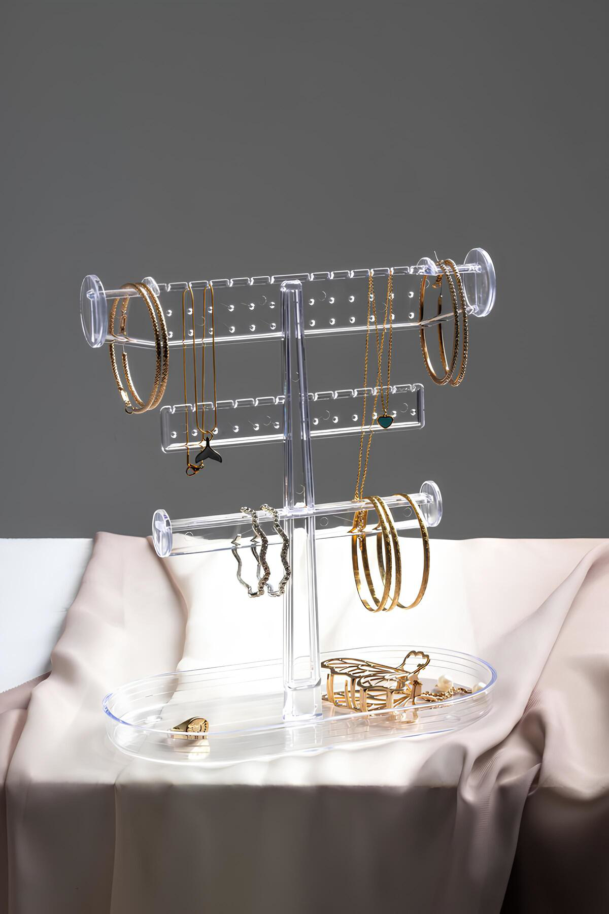 Pazar Kapısı 3 Katlı Polipropilen Takı Düzenleyici Organizer | Modern Ve Şık T