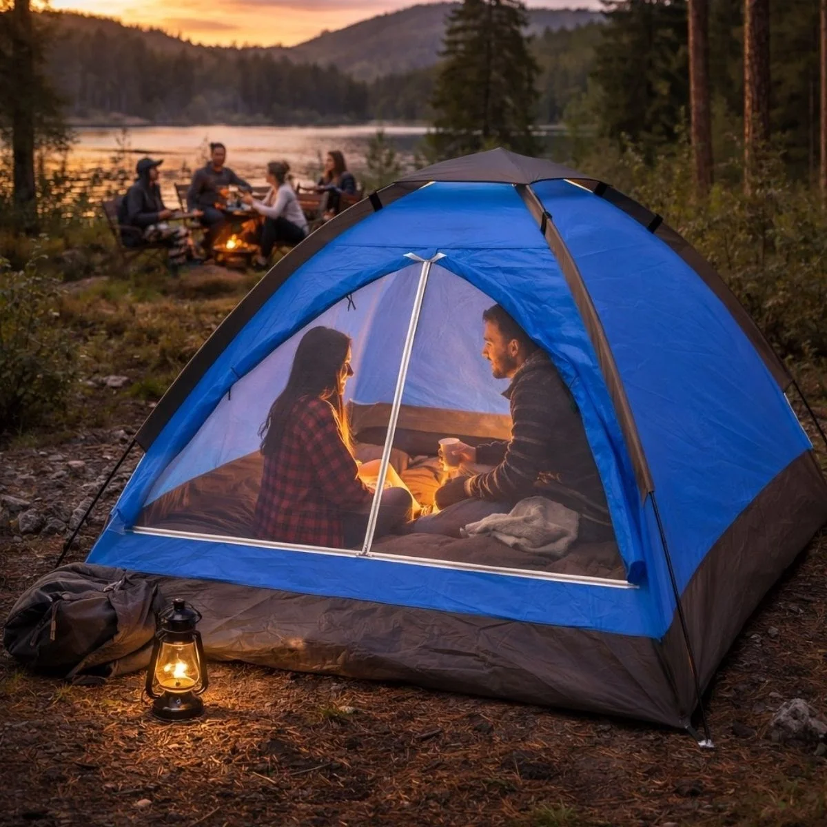 3 Kişilik Manuel Kamp Çadırı – Düz Kapılı Outdoor Aile, Doğa, Piknik Ve Kamp Çadırı 200x150x110 Cm Bx40 Fiyatı, Yorumları ve Özellikleri