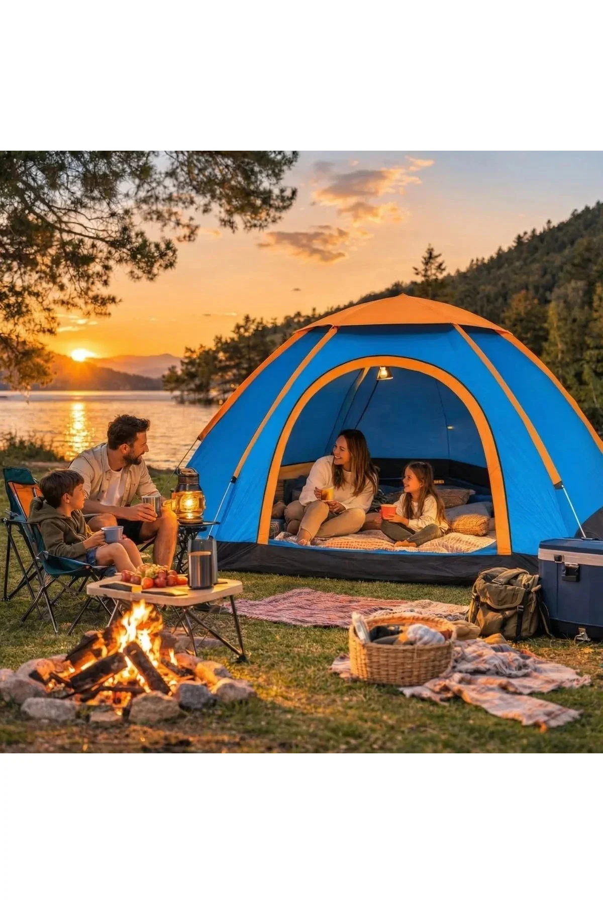3 Kişilik Yarı Otomatik Kurulum Kamp Çadırı – Suya Dayanıklı, Taşıma Çantalı Outdoor Aile Çadırı, Pi 3 Kişilik Yarı Otomatik Kurulum Kamp Çadırı – Suya Dayanıklı, Taşıma Çantalı Outdoor Aile Çadırı, Pi