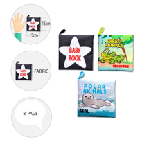 Ada Detox 3 Kitap Tox İngilizce Siyah-Beyaz Bebek , Safari Ve Kutup Hayvanl