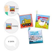 3 Kitap Tox İngilizce İş Makinaları , Çiftlik ve Kutup Hayvanları