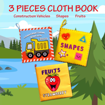3 Kitap Tox İngilizce İş Makinaları , Şekiller ve Meyveler Kumaş 3 Kitap Tox İngilizce İş Makinaları , Şekiller ve Meyveler Kumaş