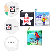 Ada Detox 3 Kitap Tox İngilizce Siyah-Beyaz Bebek , Kışlık Giysiler Ve Uçan